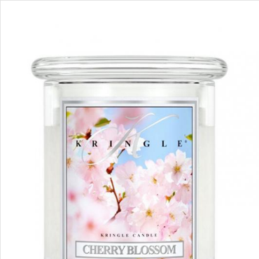  Kringle Candle - Cherry Blossom - średni, klasyczny słoik (411g) z 2 knotami Świeca zapachowa